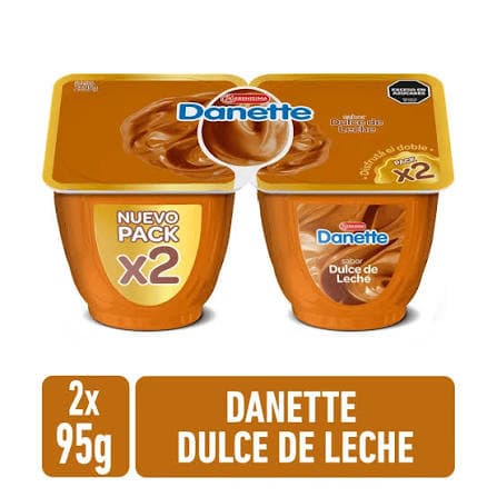 DANETTE Dulce de leche x 190g PACK X 2